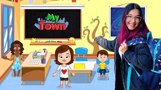 MEU PRIMEIRO DIA DE AULA NA ESCOLA DO MY TOWN (My Town) | Família Luluca screenshot 1