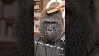 Gorilla getting Mohawk