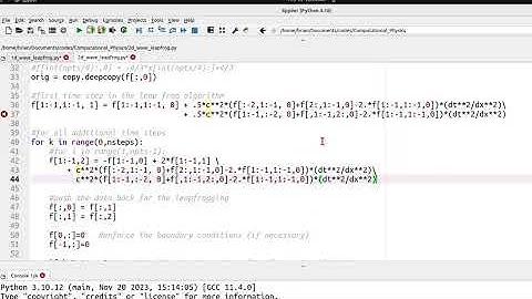 2D Linear Wave Simulation in Python - Leapfrog Integration