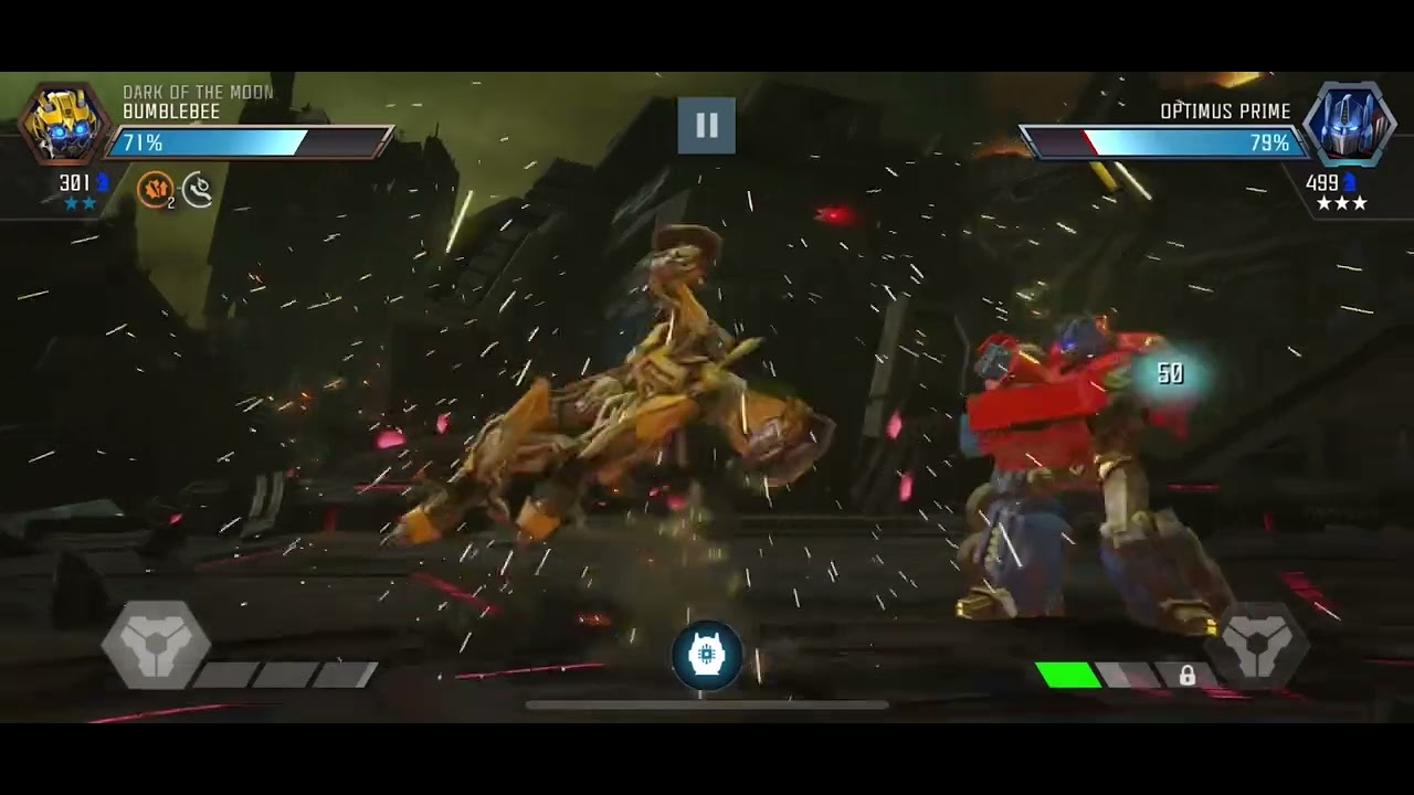 [Transformers forged to fight] bumble bee(bay formers) VS Optimus prime