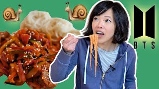 BTS Sea SNAIL Salad | Golbaengi Muchim | Bon Voyage Recipe Test