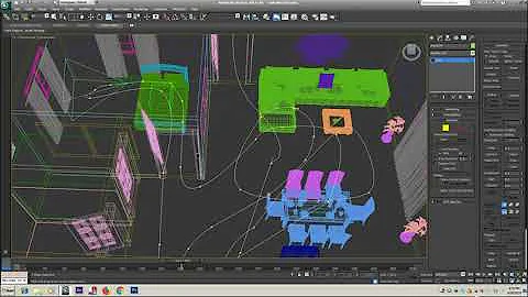 3d max walkthrough animation . camera movement  path  edit