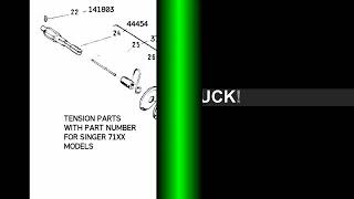 SINGER MODELS 71XX TENSION ASSEMBLY PARTS DIAGRAM WITH NUMBERS