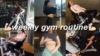 MY WEEKLY GYM ROUTINE   my progress as a beginner | ep. 3