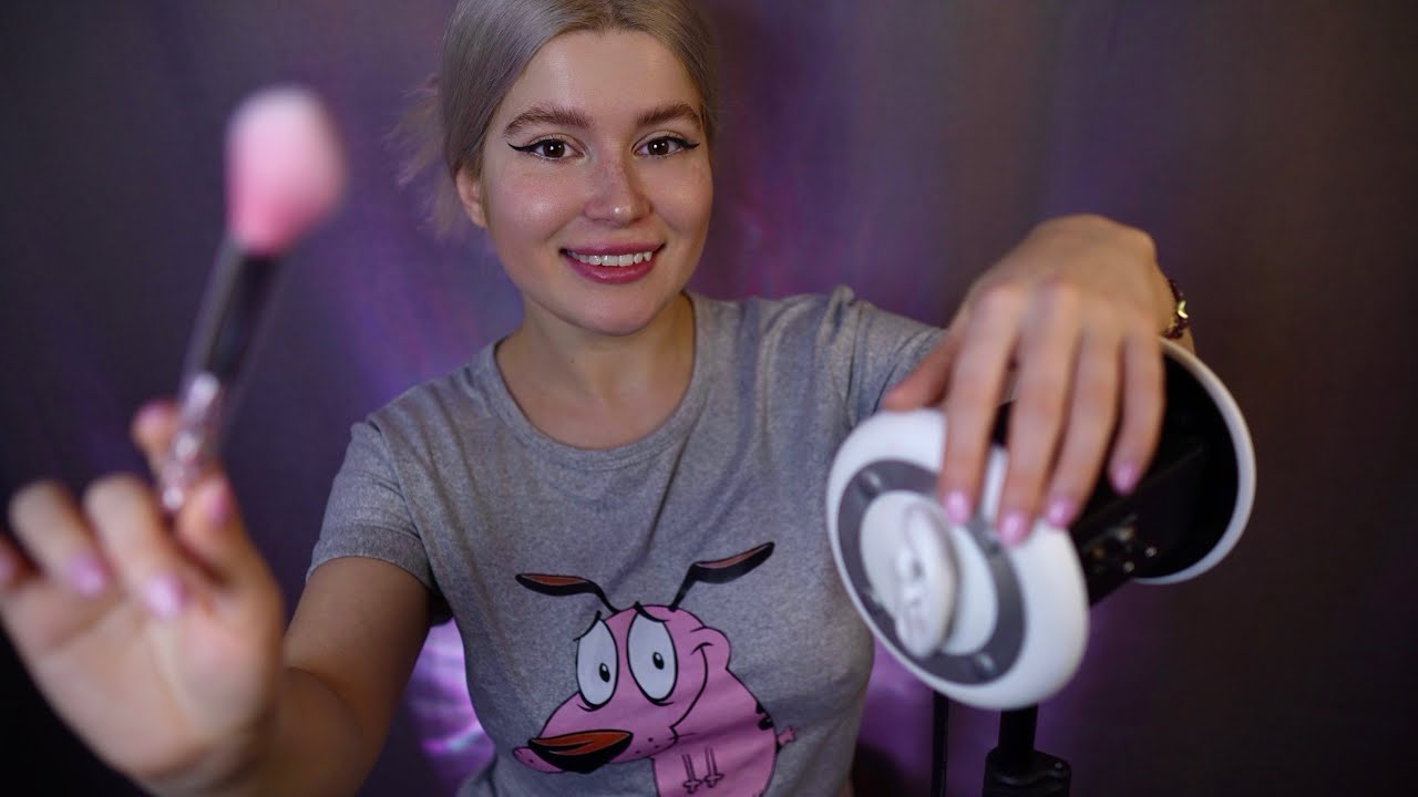 ASMR relaxing ear massage you definitely need 👂🤗 3Dio rubbing, brushing, spoolie & mouth sounds 