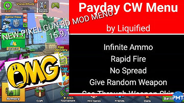 NEW Pixel Gun 3d  Mod Menu Lancher ultimate ammo god mode aimbot and more 15.9.1 No Root Or Fake!