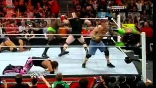 Sheamus saves John cena From 4 wrestlers at Raw 21/5/12