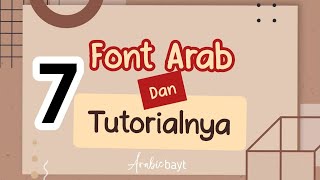 CARA MENGUNDUH FONT ARAB