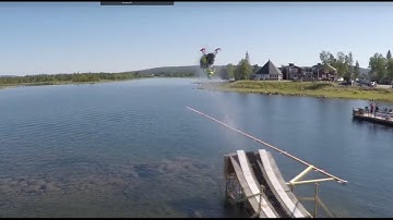 NORTHERNLIGHTFILMS - SNOWMOBILE BACKFLIP ON WATER