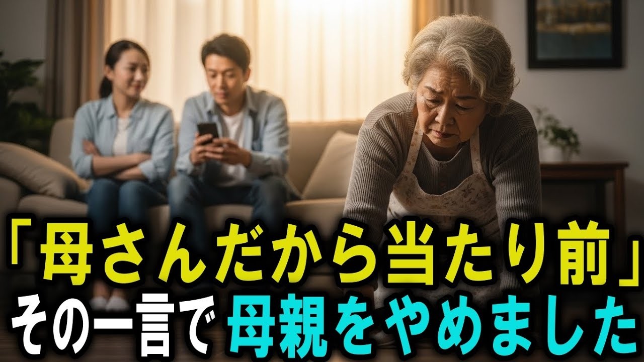 同居の母を“家政婦扱い”する嫁──その夜、母の“たった一言”で息子夫婦が崩壊した
