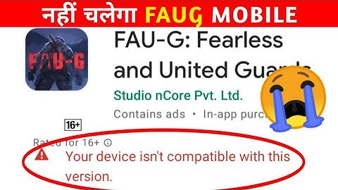 Faug Mobile Pre Registration | Your device isn