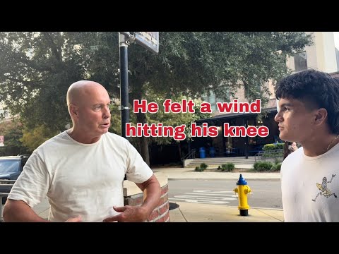 He felt a wind hitting his knee