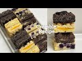 후회없는 JMT 4가지맛 크럼블 레시피!_(블루베리,복숭아,오레오,돼지바)07년생 : crumble baking vlog