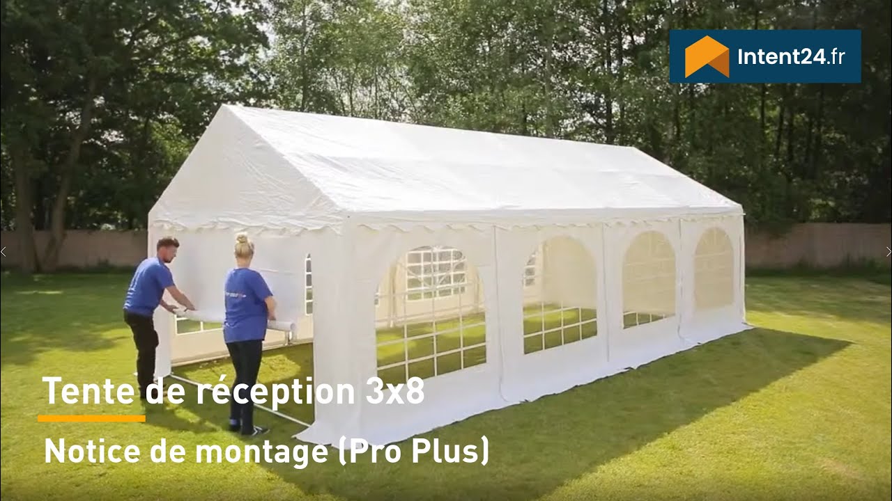 Montage 3x8 m - Tente de réception PRO Plus 