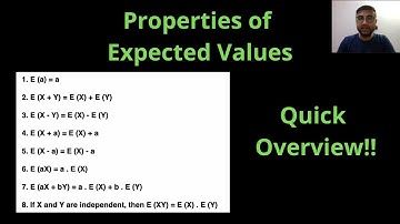 Properties of Expected Values (Quick Overview)