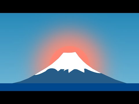 how to make runrise on moutain using css || css animation || css tutorial