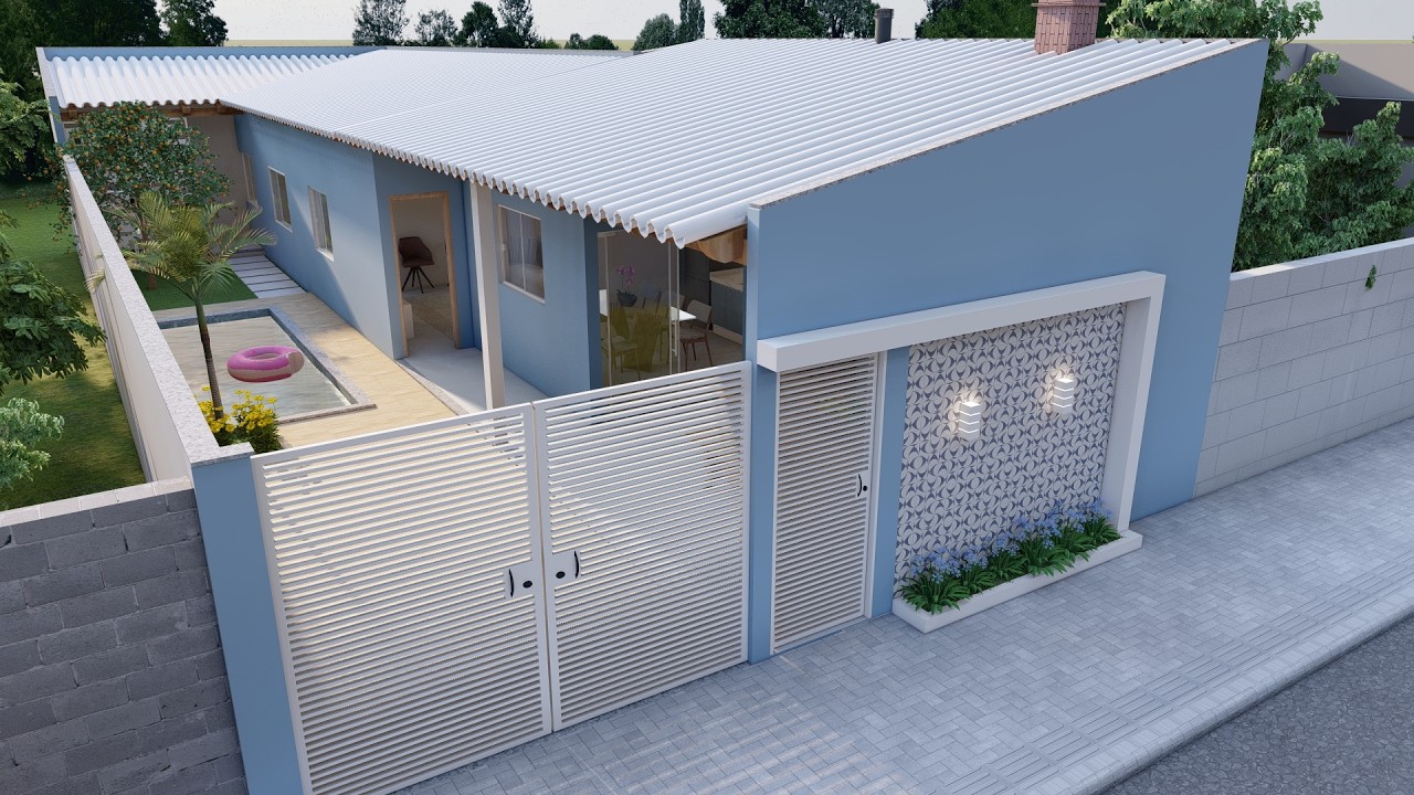 Casa Simples em um terreno 8x20 | PEQUENA ACONCHEGANTE