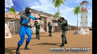 Spider Hero Vs Terrorist War | Spider Hero Rescue to Civilians - Android GamePlay screenshot 1