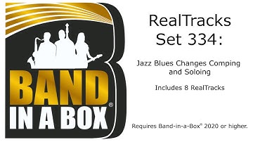 Band-in-a-Box® 2020 - RealTracks Set 334: Jazz Blues Changes Comping and Soloing