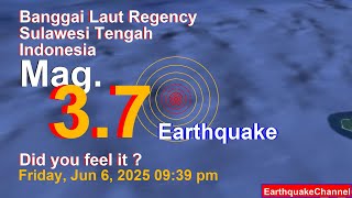 Maluku Sea, 28 km North of Pulau Bokan Island, Sulawesi Tengah, Indonesia Earthquake today now