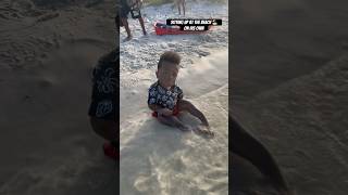 Sitting Up At The Beach On His Own