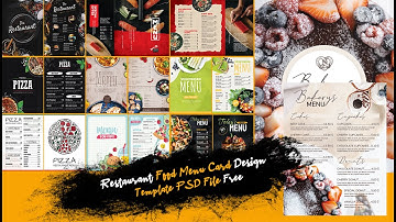 Food Menu | Restaurant Food Menu Card Design in Photoshop Psd Free📌