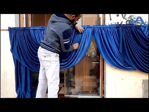 عمل موديل ستارة على مواسير بفنش احترافى وسهل جدا2 How To Make A Curtain On Pipes Professionally 