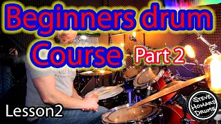 Beginners drum course part2 - Tutorial Lesson 2 -Your First Funky Beat