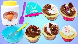 Real Cooking ULTIMATE BAKING Starter Set DIY Fun \& Easy Bake Your Own Sprinkles Cupcakes!