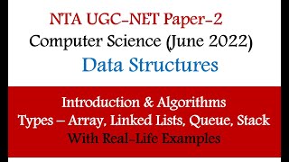 Data Structures & Algorithms Introduction |Types -  Array | Linked Lists | Queue | Stack | Lec-10