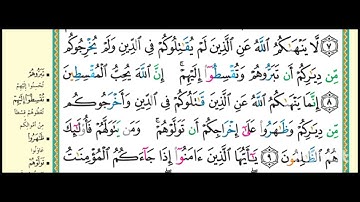 سورة الممتحنة من 8 إلى 9 Surt Al mumtahenah