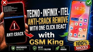 Tecno, Infinix, iTel Anti-Crack Remove 2026 | 1-Click MDM Lock Disable Method with GSM King screenshot 5