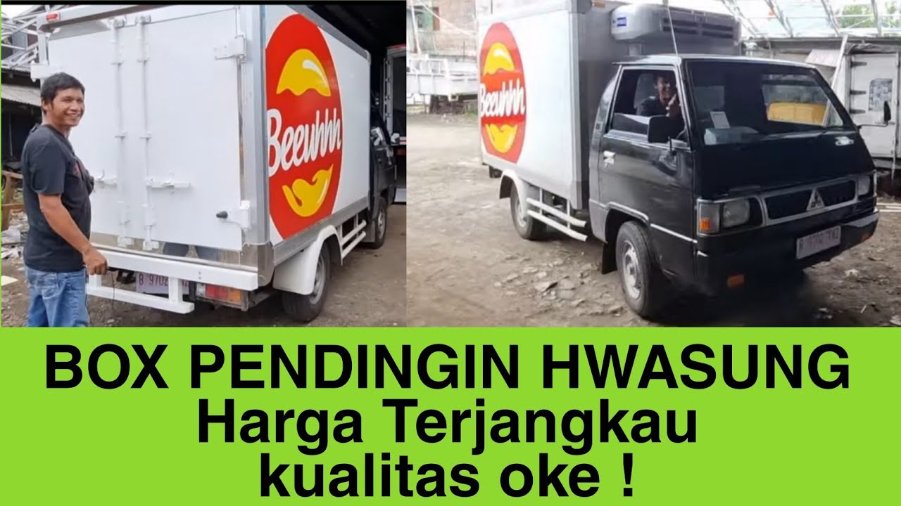 mitsubishi L 300 box fiberglass spek khusus dan ac hwasung HT 100