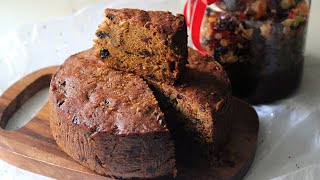 Easy Christmas Fruit Cake Without Alcohol | No Alcohol Fruit Cake | Christmas Cake without Alcohol