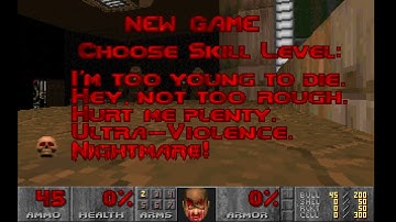 Doom II difficulty selection menu