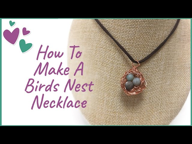 Personalized Swarovski Birthstone Pearl Bird Nest Necklace, You choose  color and number of peasls