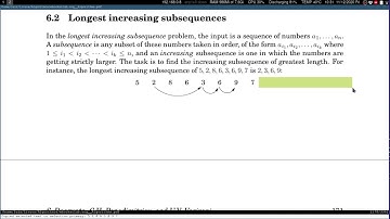 Projeto e Análise de Algoritmos - Programação Dinâmica: subsequência crescente máxima