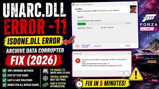 🎮 How to Fix Unarc.dll Error Code -11 & ISDone.dll Error | Archive Data Corrupted Fix (2026) MG77