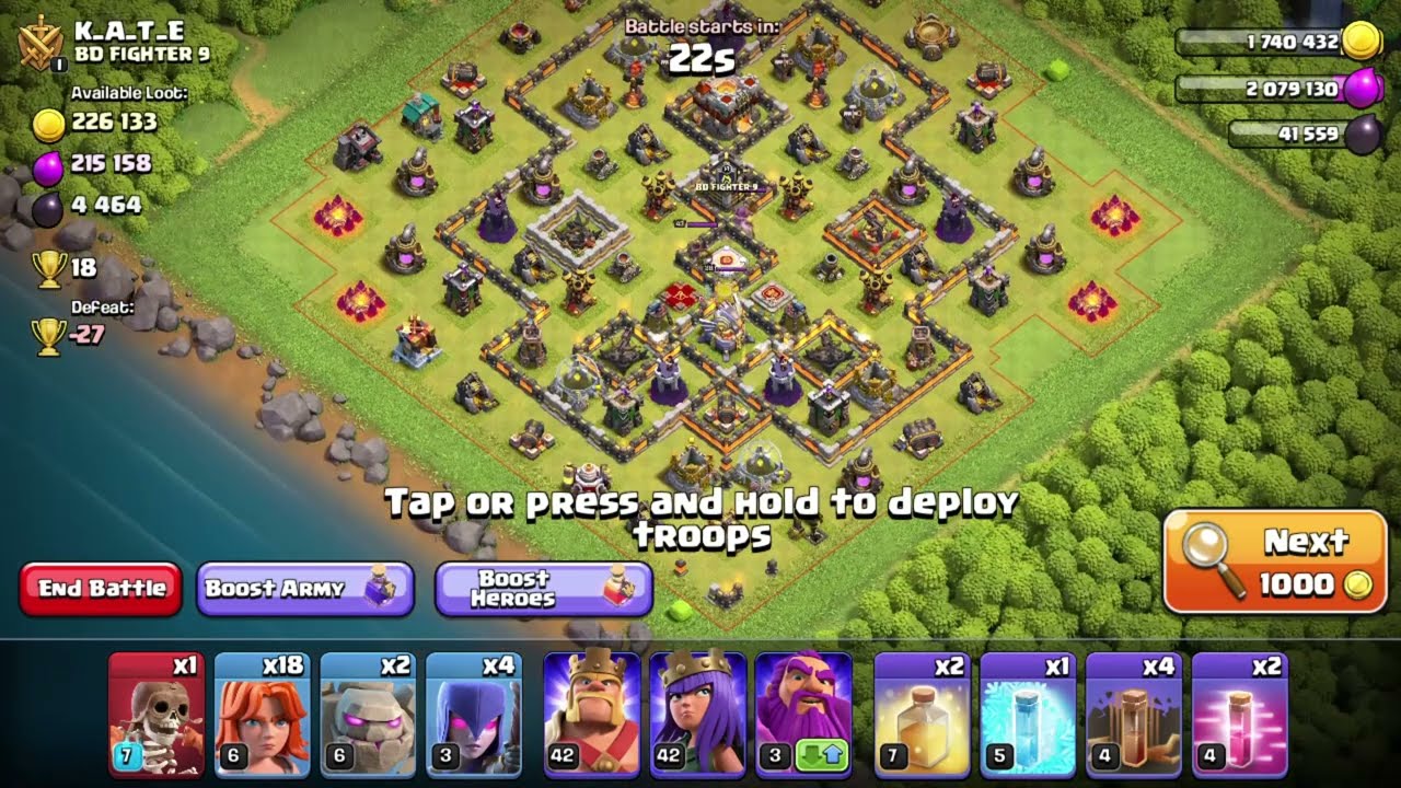 GOVAWI Attack | Golem Valkyrie Witch | Clash of Clans D-01