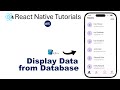 React Native #15  - Display Data From SQLite Database #reactnativetutorial