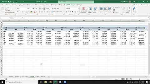 Make Biometric Data Attendance with Pivot Table