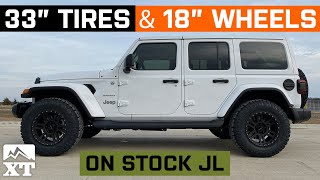 Stock JL Wrangler | 33x11.5R18 | 18x9 Wheels  W&T Fitment