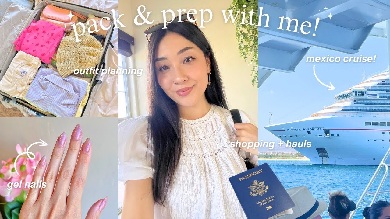 TRAVEL PREP VLOG!🌴 pack with me for a cruise, target, nails, travel essentials!