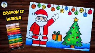 Menggambar Tema Hari Natal dengan Crayon Oil Pastel || Drawing Christmas theme With Oil Pastel Menggambar Tema Hari Natal dengan Crayon Oil Pastel || Drawing Christmas theme With Oil Pastel