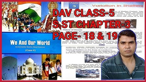 #1🔥Variation in Shelters DAV Class-5 S.Sc🔥DAV CLASS-5 S.St Chapter-3🔥DAV Social Science class-5