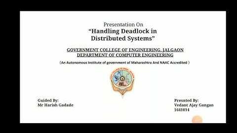 Synchronization: Handling of Deadlock in Distributed System