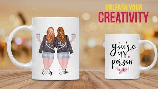 Gossby Personalized Mug - Best Friends, You're My Person