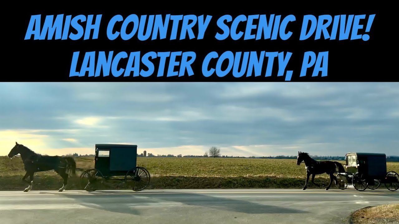 Амишский край | Спокойная зимняя поездка на закате по округу Ланкастер, штат Пенсильвания