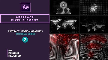 3D Abstract Pixel Element Animations in AE | After Effects Tutorial | No Plugins