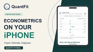 QuantFit tutorial uploading dataset and preparing data and variables 